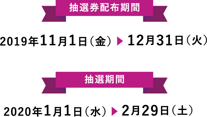 抽選券配布期間 抽選期間